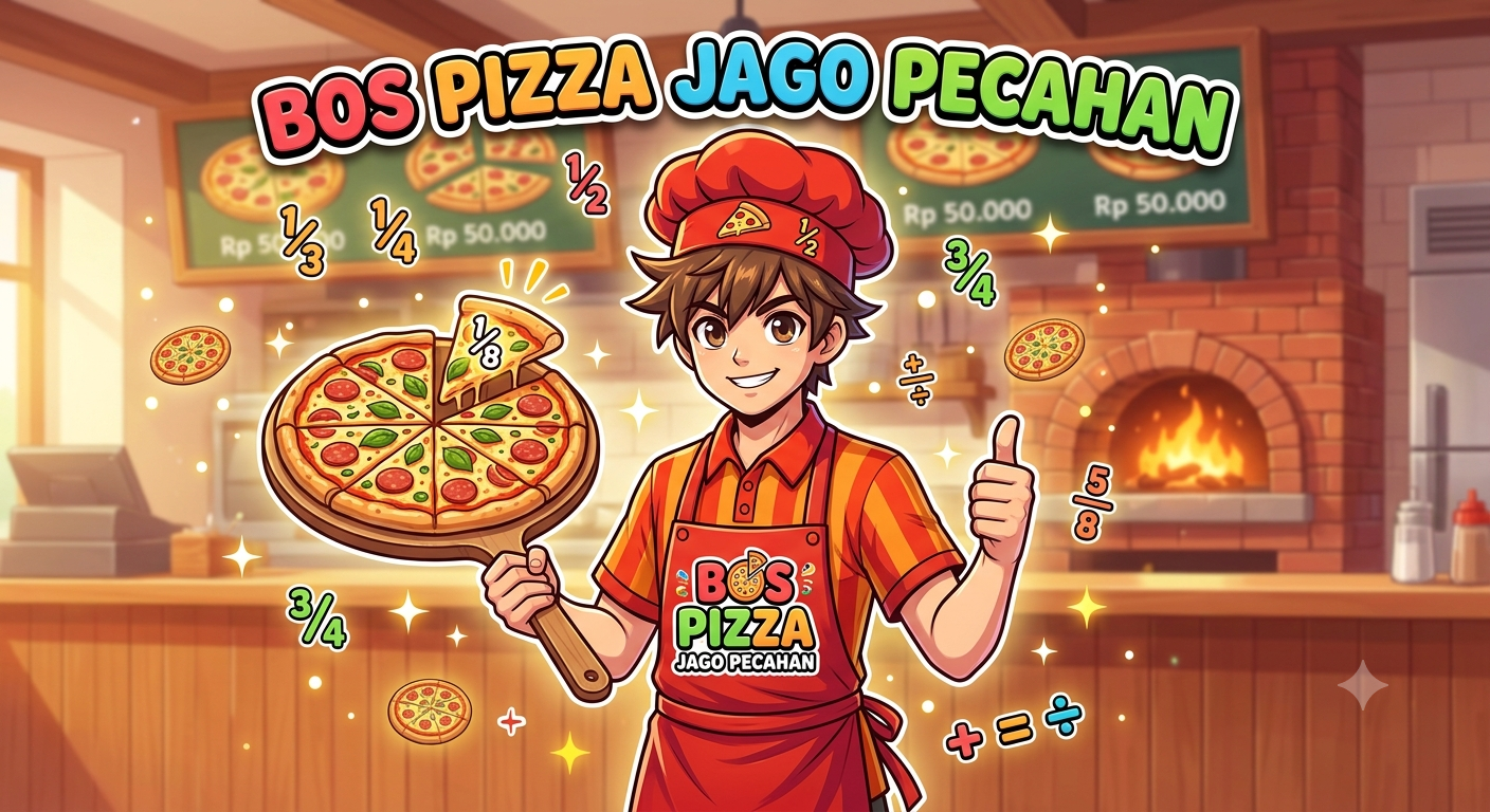 Maskot Bos Pizza Jago Pecahan